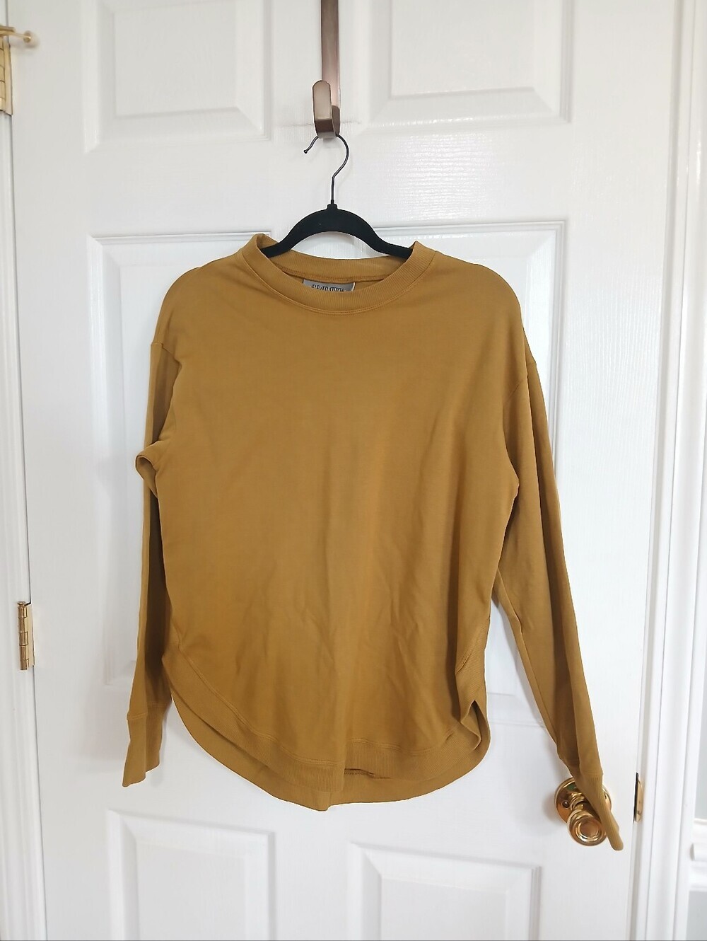 Eleven Stitch Harvest Gold Oversized Crewneck Sweatshirt Casual Comfy Athleisure